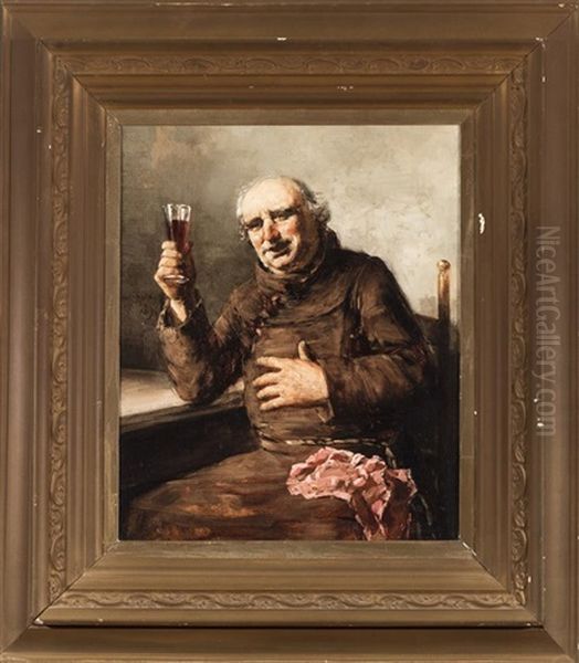 Portrait Of A Monk Drinking Wine - view 1