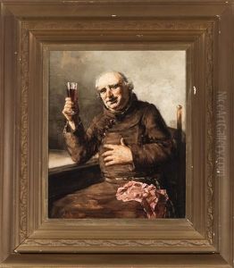 Portrait Of A Monk Drinking Wine by Paul Harney Jr.