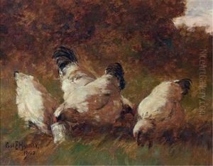 Four White Chickens by Paul Harney Jr.