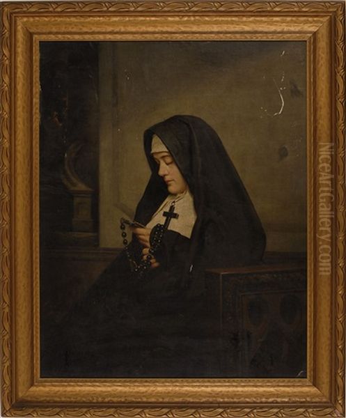 Portrait Of A Nun With A Rosary - view 1