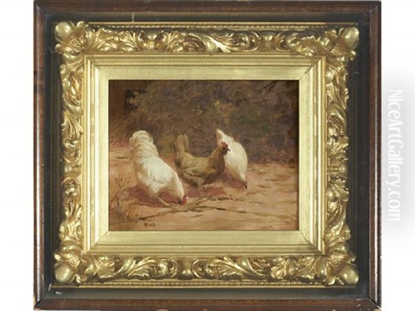 Chickens In A Farmyard - view 1