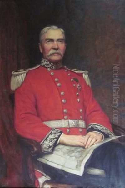 Lieutenant-colonel Joseph Henry Wilkinson (1845-1931)and A Companion Portrait Of The Sitter's Wife (2 Works) - view 1
