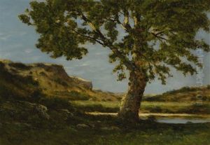 The Old Oak Tree, River Loire by Henri Joseph Harpignies