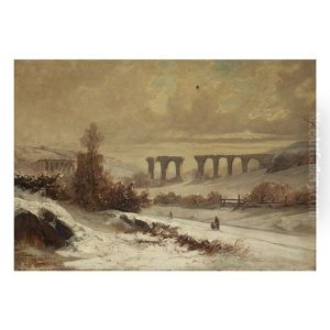 L'aqueduc De Bonnant by Henri Joseph Harpignies