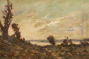 Paysage, Bord De Riviere by Henri Joseph Harpignies