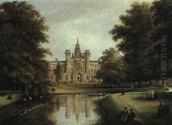 New Court, St. John's College, Cambridge, From Trinity College Bridge - view 1