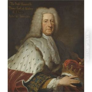 Portrait Of Thomas Bruce, 2nd Earl Of Ailesbury In Peer's Robes Holding A Coronet
