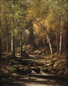 Wooded Brook by George Harrington