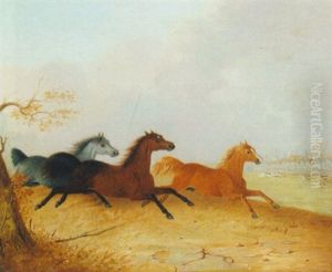 Horses Running With Hounds by Robert Harrington
