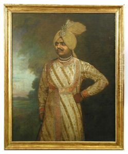 A Pair Of Portraits Of Indian Princes by E.A. Harris