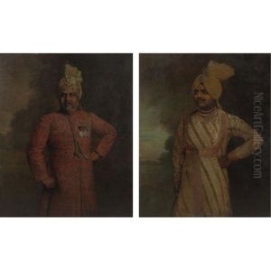 Portraits Of Bengali Princes (pair)