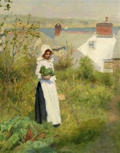A Cornish Cottage Garden by Edwin Harris