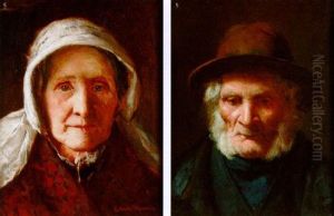 Portrait Of An Elderly Woman by Edwin Harris