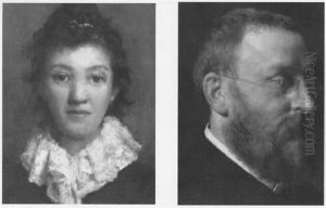 Portrait Of Artist's Mother And Father by Edwin Harris
