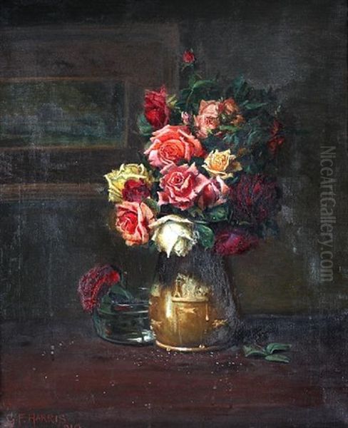 Still Life With A Vase Of Roses - view 1