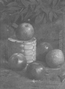 Still Life Of Apples And A Basket