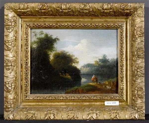 Flusslandschaft Mit Hirt - view 1