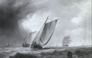 Sailing Boats In Stormy Seas Sailing Boats In Stormy Seas
