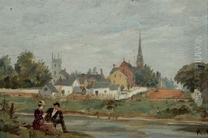 River View With Seated Couple