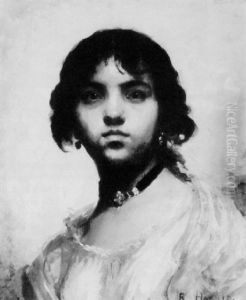 Portrait Of A Young Woman by Robert Harris