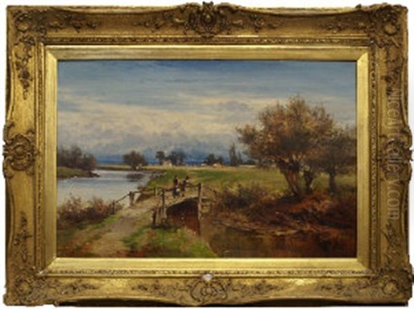 Rustic Bridge At Boveney On Thames - view 1