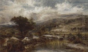 An Angler In An Extensive River Landscape