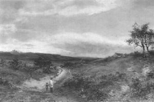 Peasant With His Dog And A Young Boy