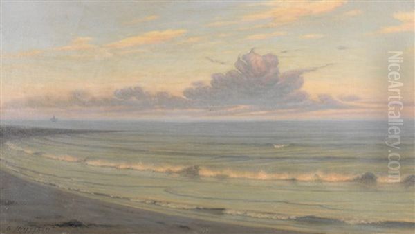 Beach At Sunset - view 1