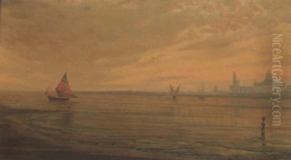 Venice At Dawn With Sailboats - view 1