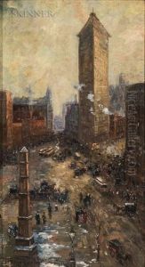 Flatiron Building In Winter by Lovell Birge Harrison