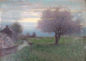 Flowering Tree At Dusk by Lovell Birge Harrison