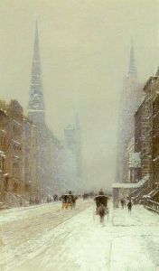 Fifth Avenue In Winter by Lovell Birge Harrison