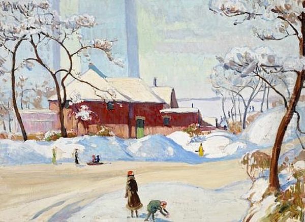 Chicago Park In Winter - view 1