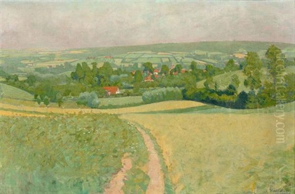 Paysage, Chemin A Travers Champ - view 1