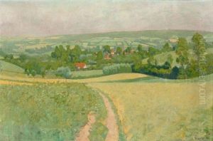 Paysage, Chemin A Travers Champ Paysage, Chemin A Travers Champ