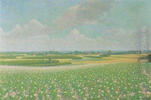 A Panoramic View On The Eng, Blaricum by Ferdinand Hart Nibbrig