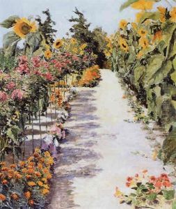 Bloementuin Te Laren by Ferdinand Hart Nibbrig