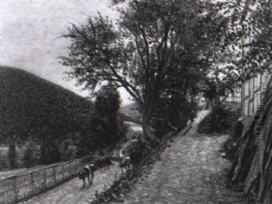 Koeien Op Een Landweg Bij Een Boerendorp Koeien Op Een Landweg Bij Een Boerendorp