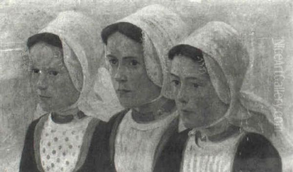 Three Girls In Costume From Zealand - view 1