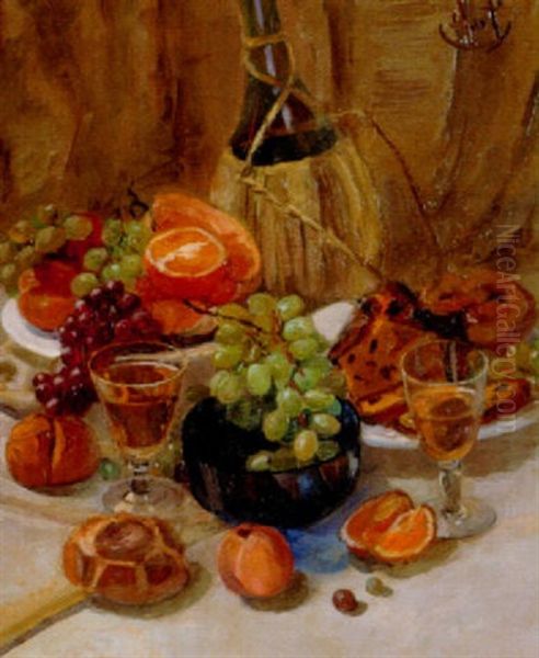Still Life With Fruit And Wine - view 1
