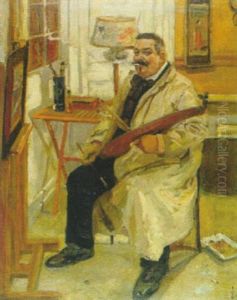 Portrait Sketch Of Mr. Manard by George Overbury Hart