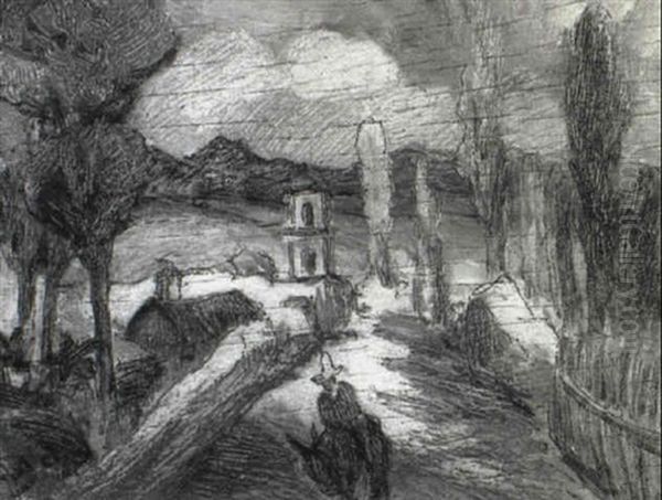 Mexican Farmer Leaving Town - view 1