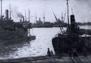 Harbor by George Overbury Hart