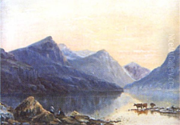 Lake Scene, North Wales - view 1