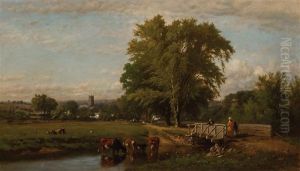 Road From The Village, Essex County, New York by James McDougal Hart