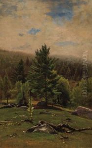 Landscape With Rocks And Trees by James McDougal Hart