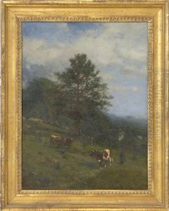 Landscape With Grazing Cattle by James McDougal Hart
