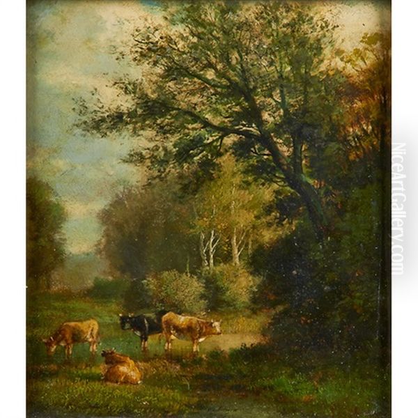 Laid To Board, Cows At Pasture - Catskill Mountains, New York - view 1