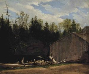 Along The River: Study From Nature by James McDougal Hart