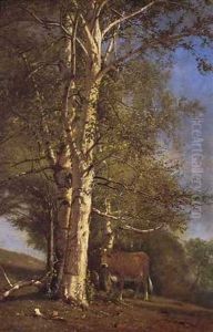 Cow In A Landscape by James McDougal Hart